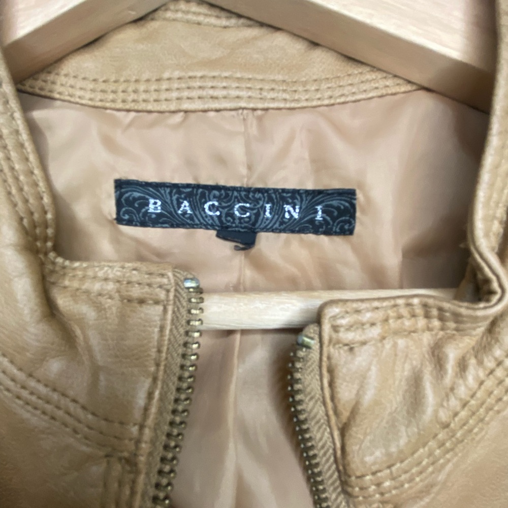 Cute Pleather Tan Jacket!